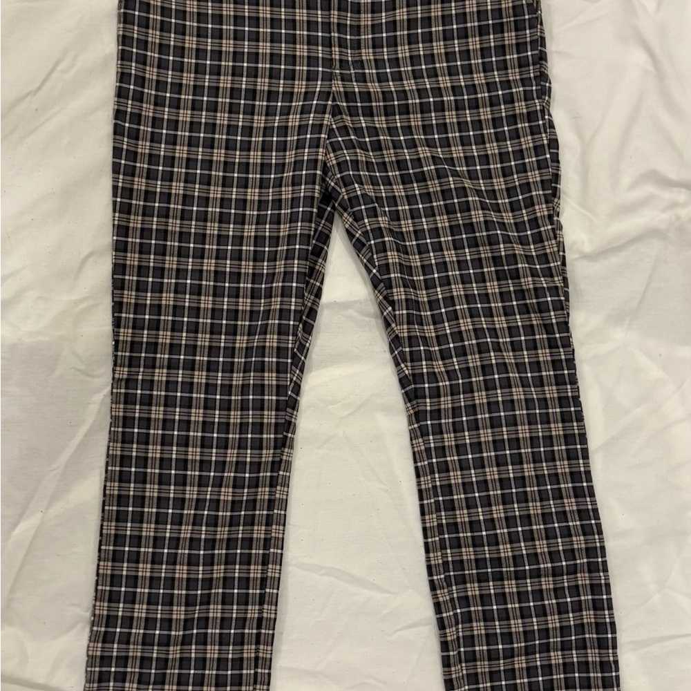 Plaid Black and White Pants